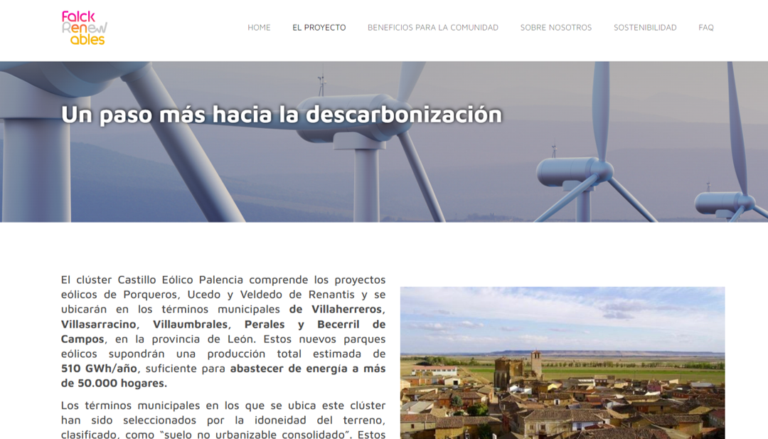 En marcha dos nuevos proyectos eólicos en España de Falck Renewables – Renantis