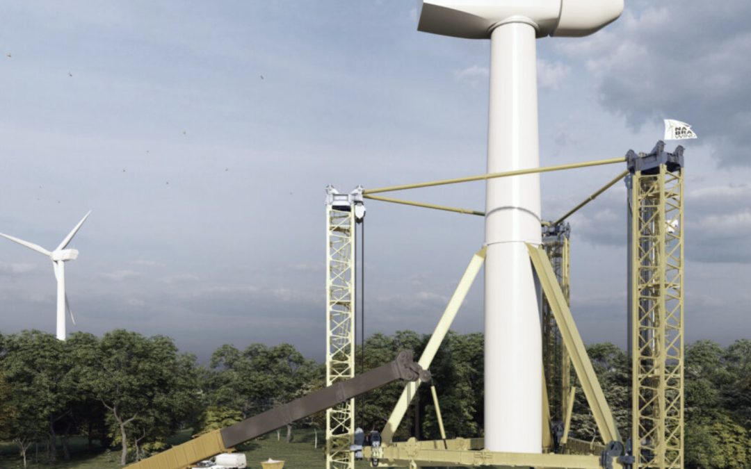 Nabrawind lanza Skylift, el nuevo sistema de instalación de turbinas eólicas sin el uso de grúas 