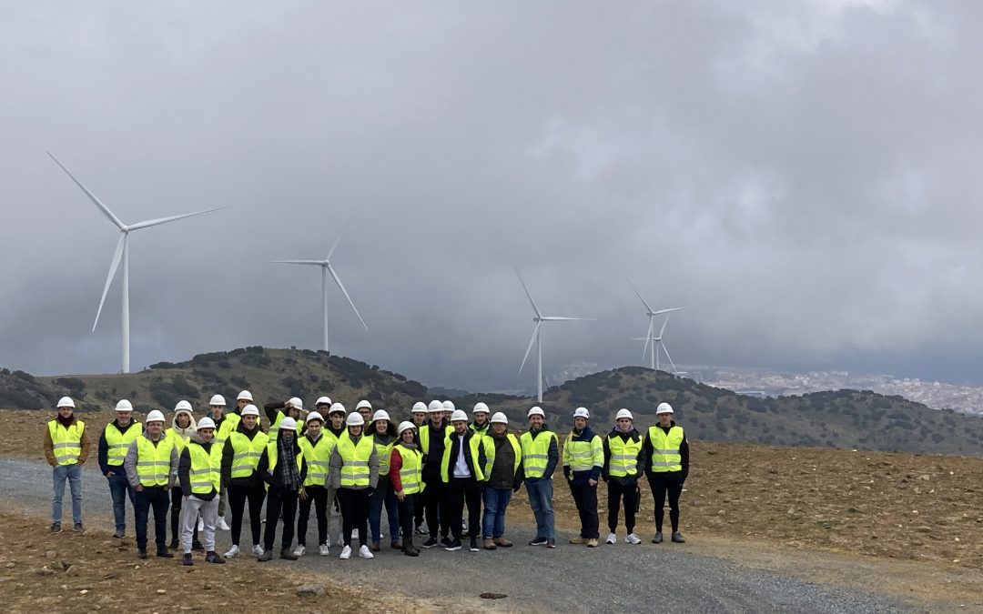 El parque eólico Merengue, en Plasencia, la planta de generación renovable de Naturgy más visitada de España 