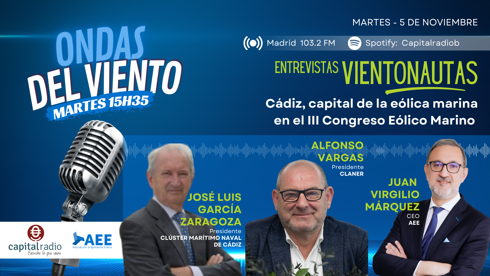 60º programa. Cádiz, capital de la eólica marina en el III Congreso Eólico Marino