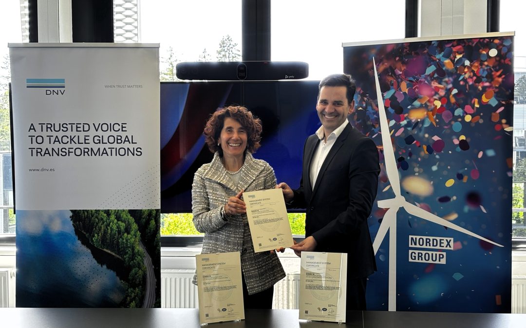 El Grupo Nordex recibe, por parte de DNV, la certificación global para calidad, seguridad y salud laboral, y medioambiente