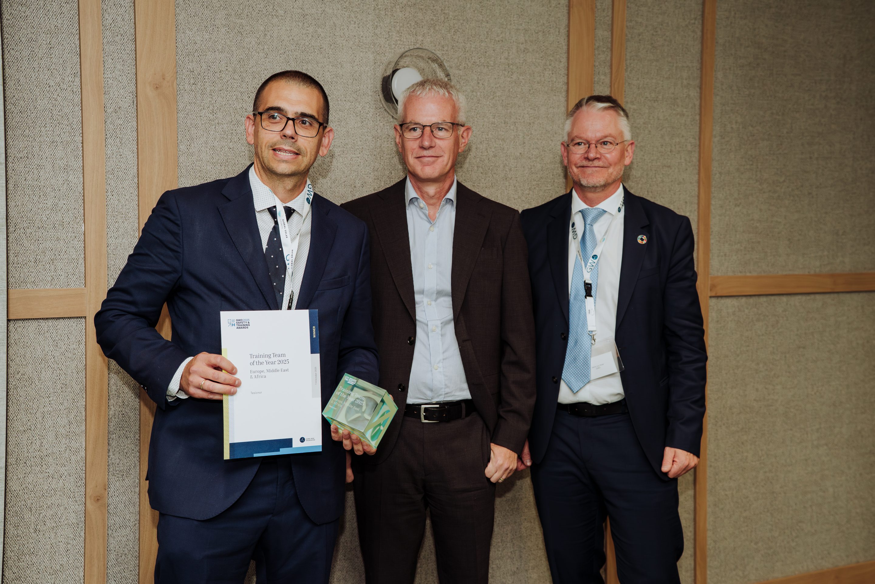 Tesicnor, ‘Training Team of the Year 2025’, referente internacional en formación eólica y seguridad laboral