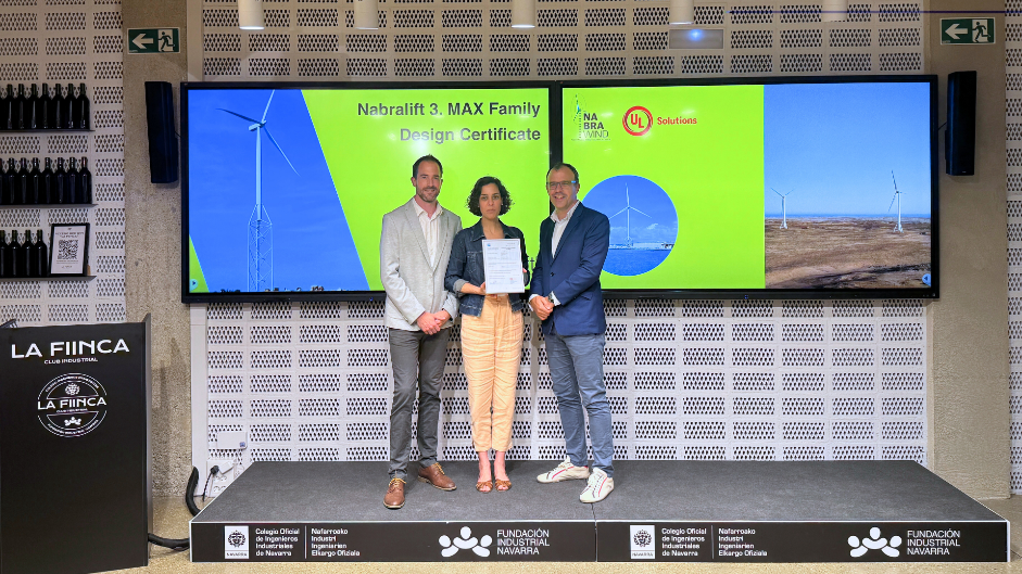 Nabralift 3.MAX obtiene la certificación IECRE con un diseño estructural libre de mantenimiento