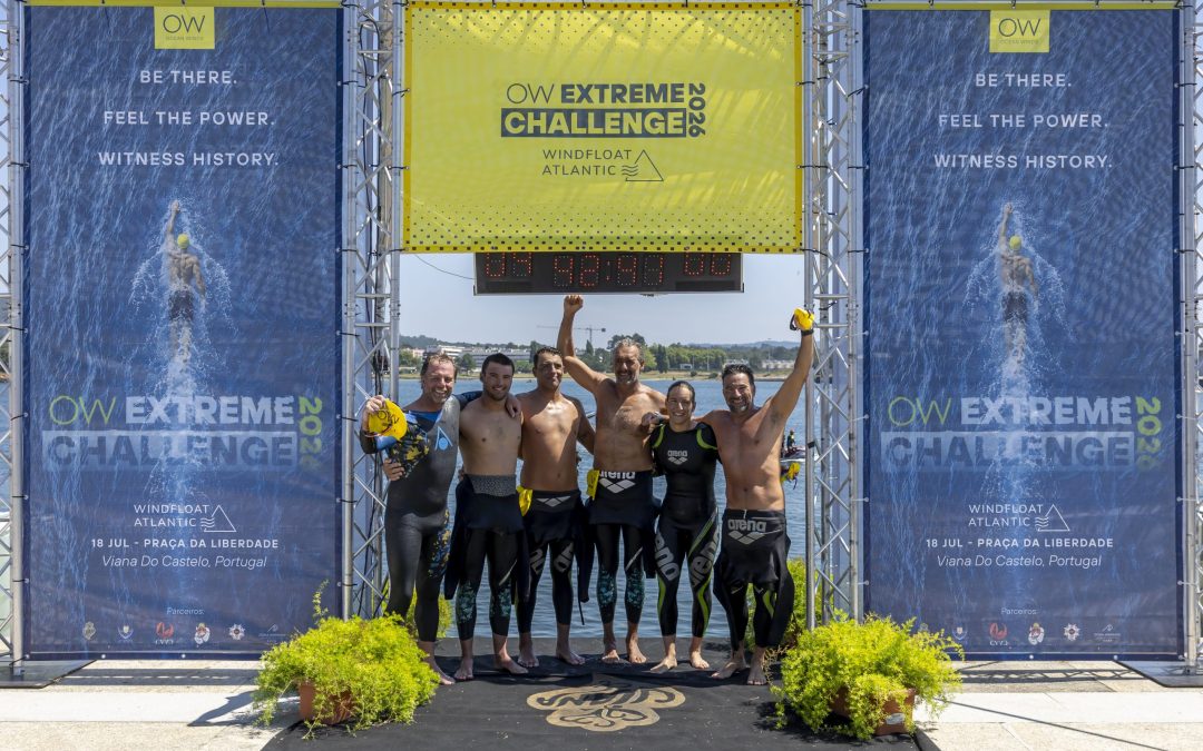 OW Extreme Challenge 2026: Seis nadadores completan el primer desafío de natación en aguas abiertas desde un parque eólico marino hasta la costa portuguesa